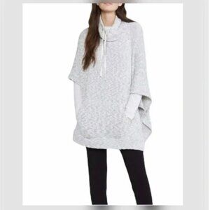 Lou & Grey Marled Knit Oversized Cowl Neck Poncho Sweater